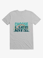 Choose To Live The Life Rainbow Ice Grey T-Shirt