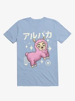 Kawaii Alpaca Light Blue T-Shirt