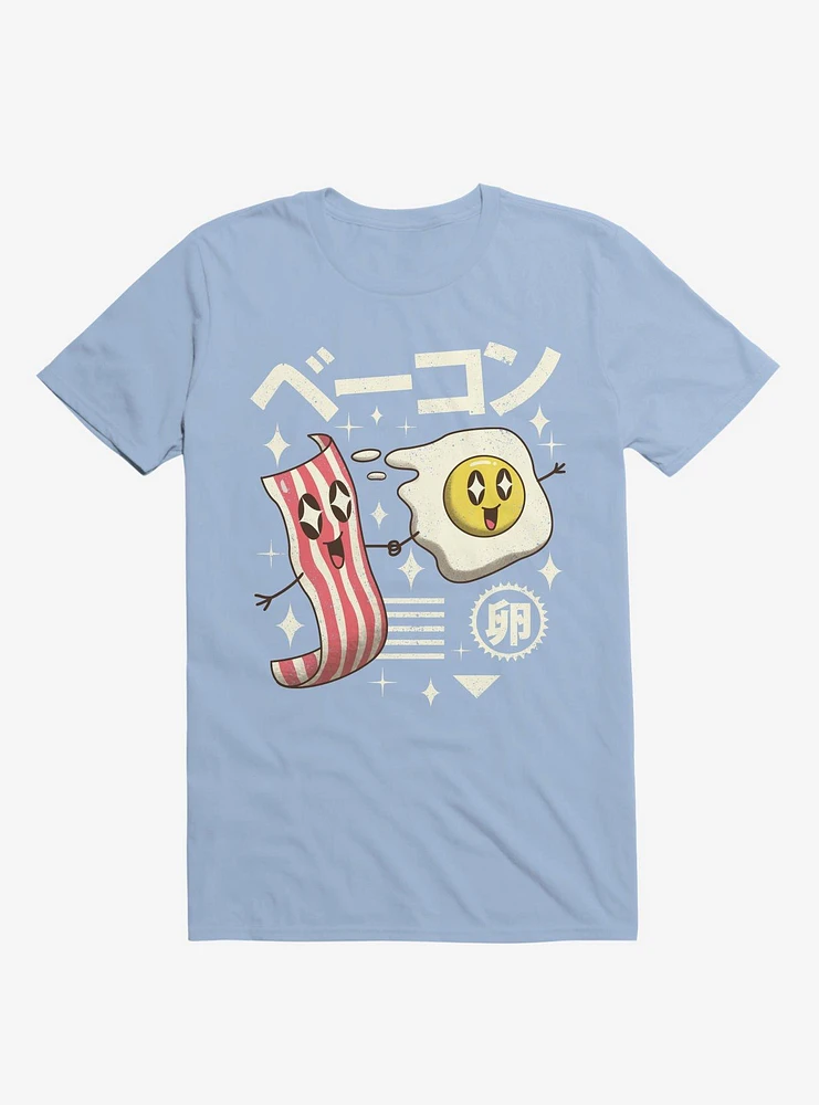 Kawaii Breakfast Light Blue T-Shirt