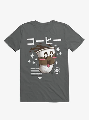 Kawaii Coffee Charcoal Grey T-Shirt