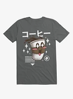 Kawaii Coffee Charcoal Grey T-Shirt