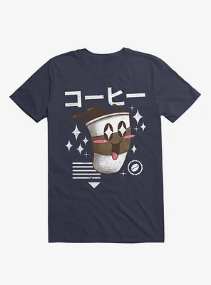 Kawaii Coffee Navy Blue T-Shirt