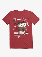 Kawaii Coffee Red T-Shirt