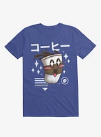 Kawaii Coffee Royal Blue T-Shirt