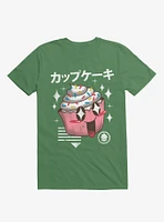 Kawaii Cupcake Kelly Green T-Shirt