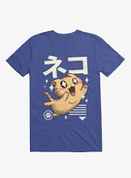 Kawaii Feline Royal Blue T-Shirt