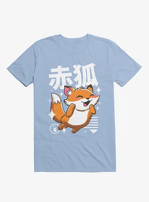 Kawaii Fox Light Blue T-Shirt