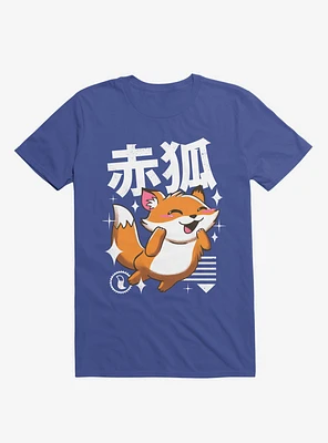Kawaii Fox Royal Blue T-Shirt