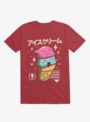 Kawaii Ice Cream Red T-Shirt