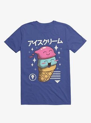 Kawaii Ice Cream Royal Blue T-Shirt