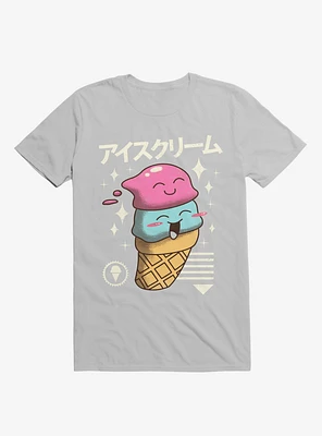 Kawaii Ice Cream Grey T-Shirt