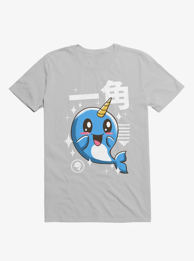 Kawaii Narwhal Ice Grey T-Shirt