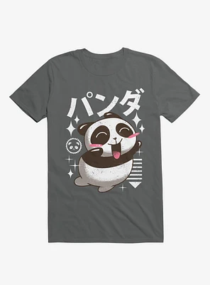 Kawaii Panda Charcoal Grey T-Shirt