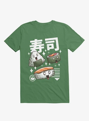 Kawaii Sushi Kelly Green T-Shirt