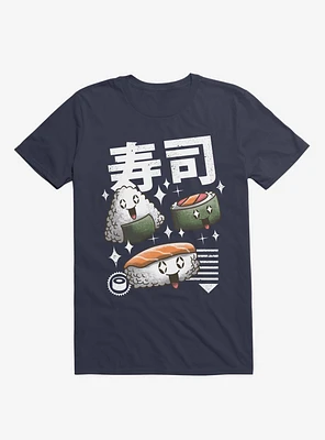 Kawaii Sushi Navy Blue T-Shirt