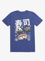 Kawaii Sushi Royal Blue T-Shirt