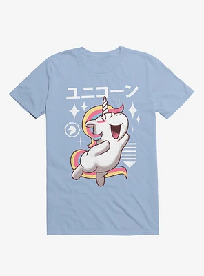 Kawaii Unicorn Light Blue T-Shirt