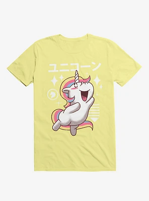 Kawaii Unicorn Corn Silk Yellow T-Shirt