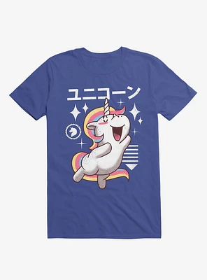 Kawaii Unicorn Royal Blue T-Shirt