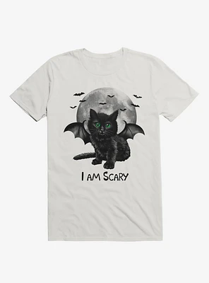 Scary Cat White T-Shirt
