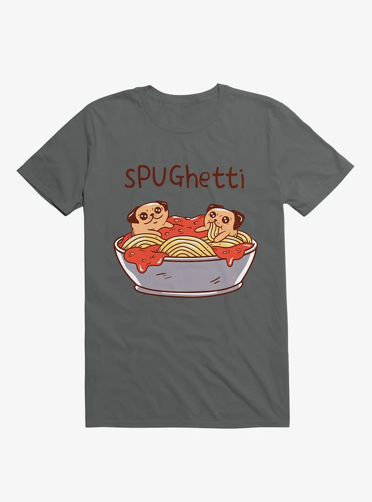 Spughetti Spaghetti Pugs Charcoal Grey T-Shirt