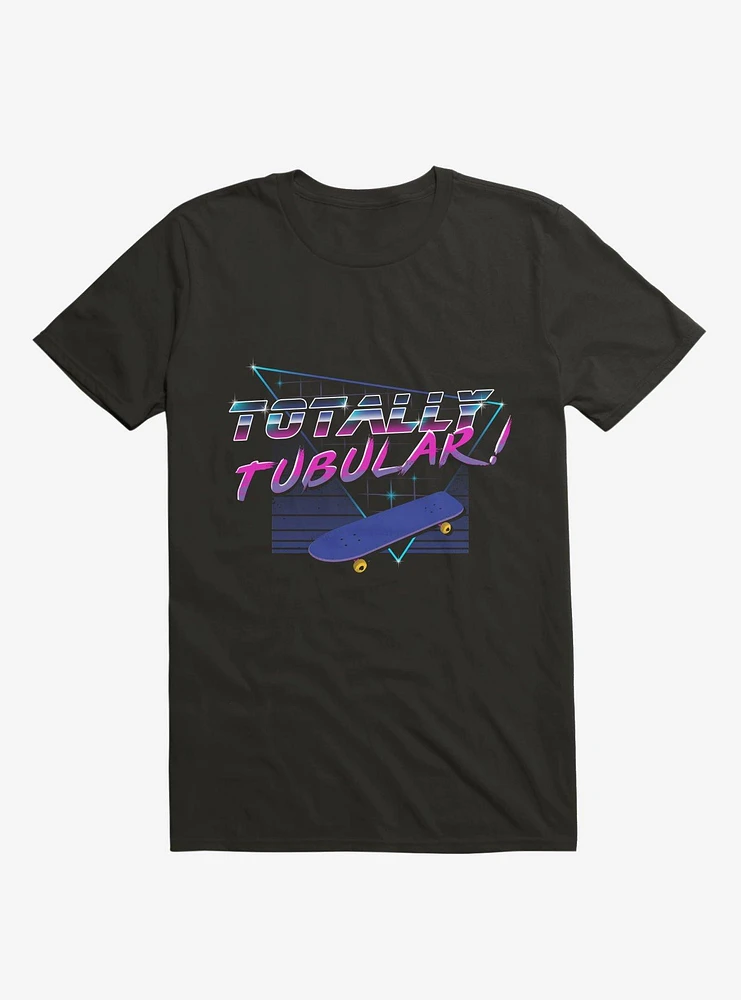 Totally Tubular Skateboard Black T-Shirt