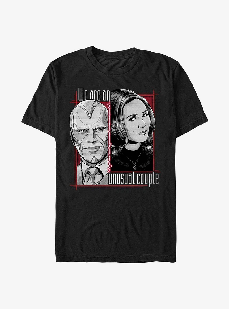 Marvel WandaVision Halftone Unusual Couple T-Shirt