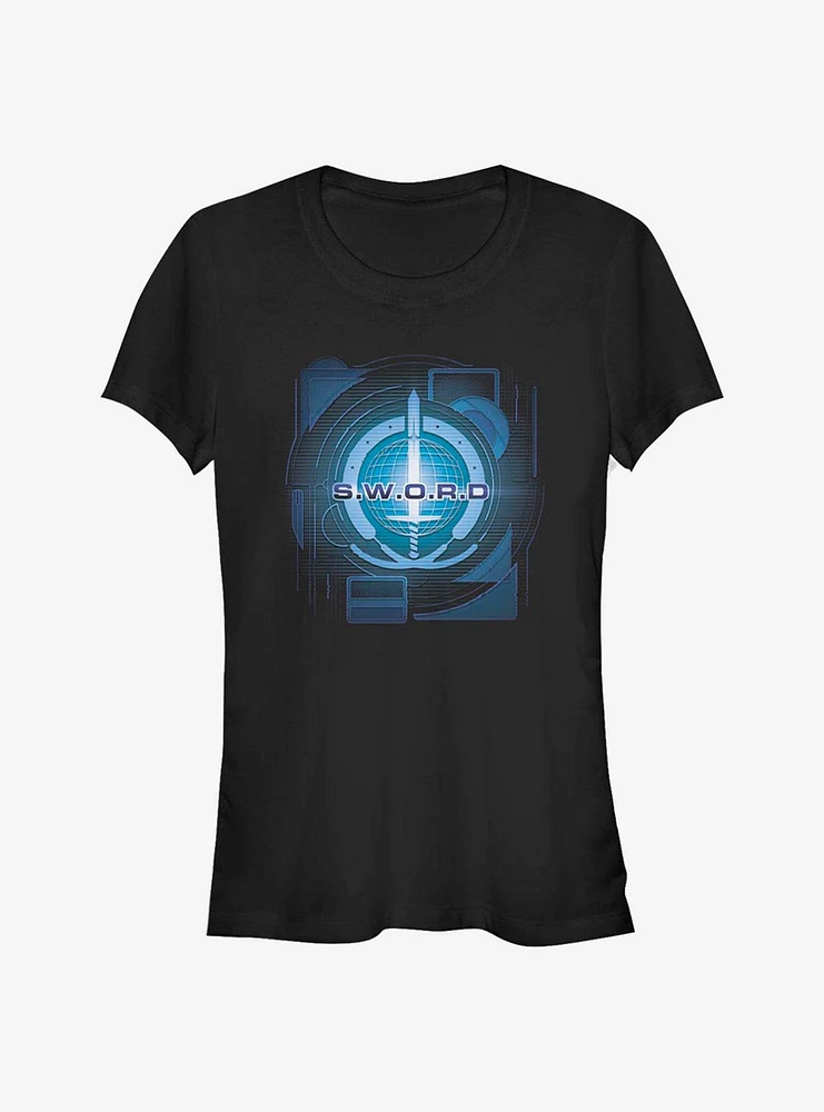 Marvel WandaVision Digital S.W.O.R.D Logo Girls T-Shirt