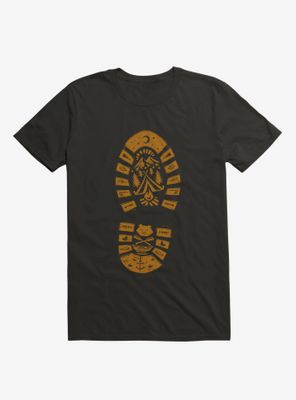 I Love Camping Boot Stamp T-Shirt