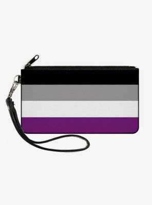 Asexual Flag Canvas Zip Clutch Wallet