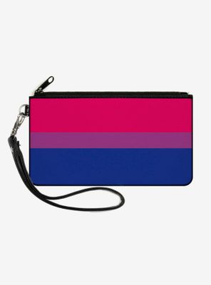 Bisexual Flag Canvas Zip Clutch Wallet