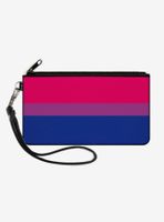 Bisexual Flag Canvas Zip Clutch Wallet