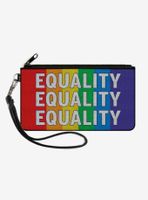 Equality Blocks Canvas Zip Clutch Wallet