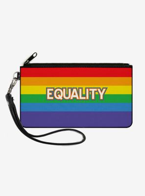 Equality Stripe Canvas Zip Clutch Wallet