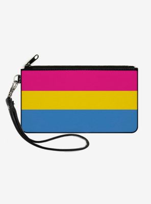 Pansexual Flag Canvas Zip Clutch Wallet