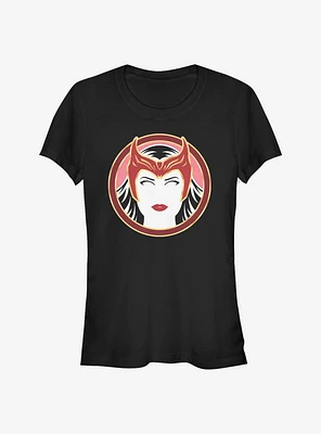 Marvel WandaVision Scarlet Witch Outline Girls T-Shirt