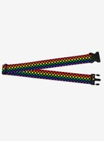 Checker Rainbow Luggage Strap