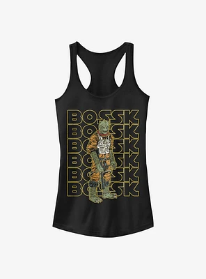 Star Wars Bossk Retro Name Girls Tank