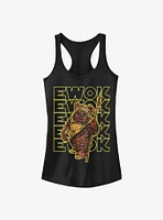 Star Wars Retro Ewok Name Girls Tank Top