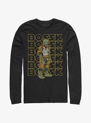 Star Wars Bossk Retro Name Long-Sleeve T-Shirt