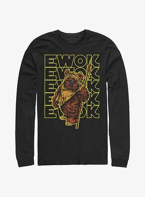 Star Wars Retro Ewok Name Long-Sleeve T-Shirt