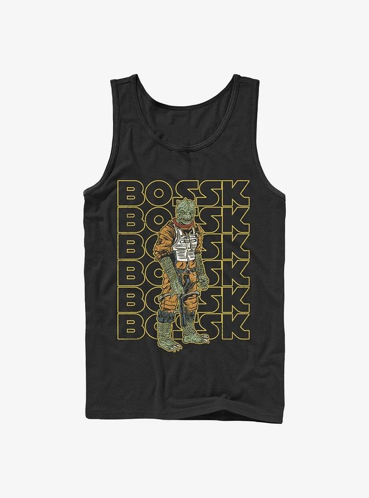 Star Wars Bossk Retro Name Tank Top