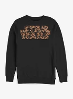 Star Wars Logo Cheetah Fill Crew Sweatshirt