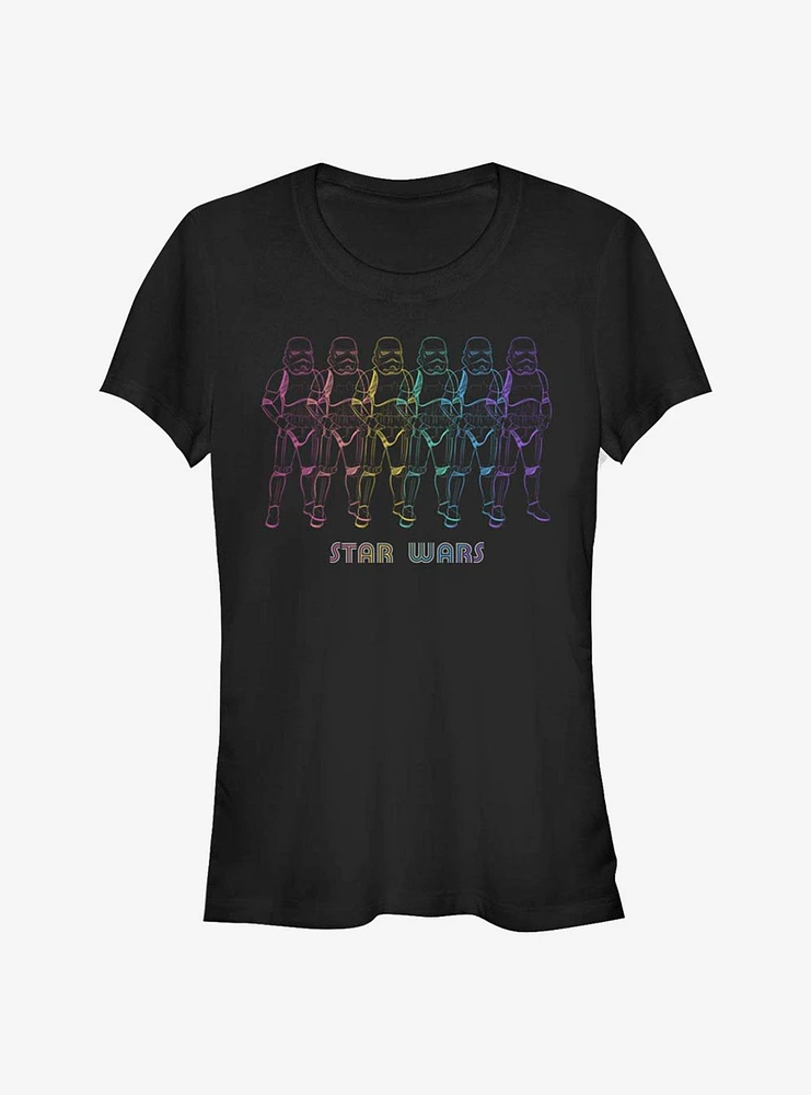 Star Wars Rainbow Line Stormtrooper Girls T-Shirt