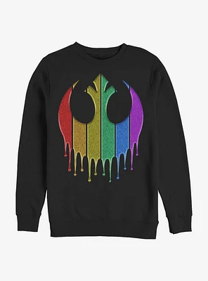 Star Wars Rainbow Rebel Drip Crew Sweatshirt
