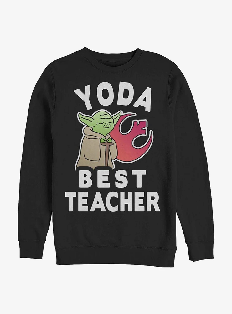 Star Wars Yoda Best Teacher Crew Sweatshirt