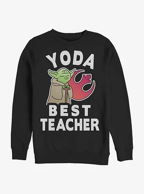 Star Wars Yoda Best Teacher Crew Sweatshirt
