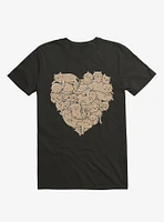 I Love Cats Heart T-Shirt