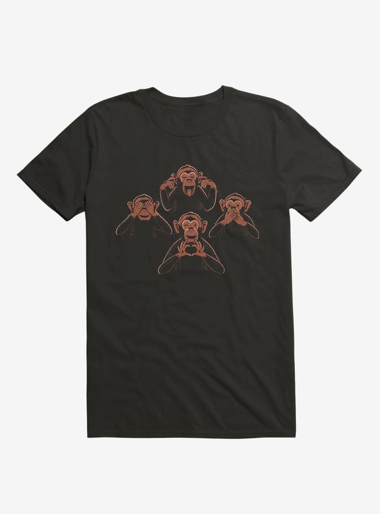 Three Wise Monkey And One Lover T-Shirt