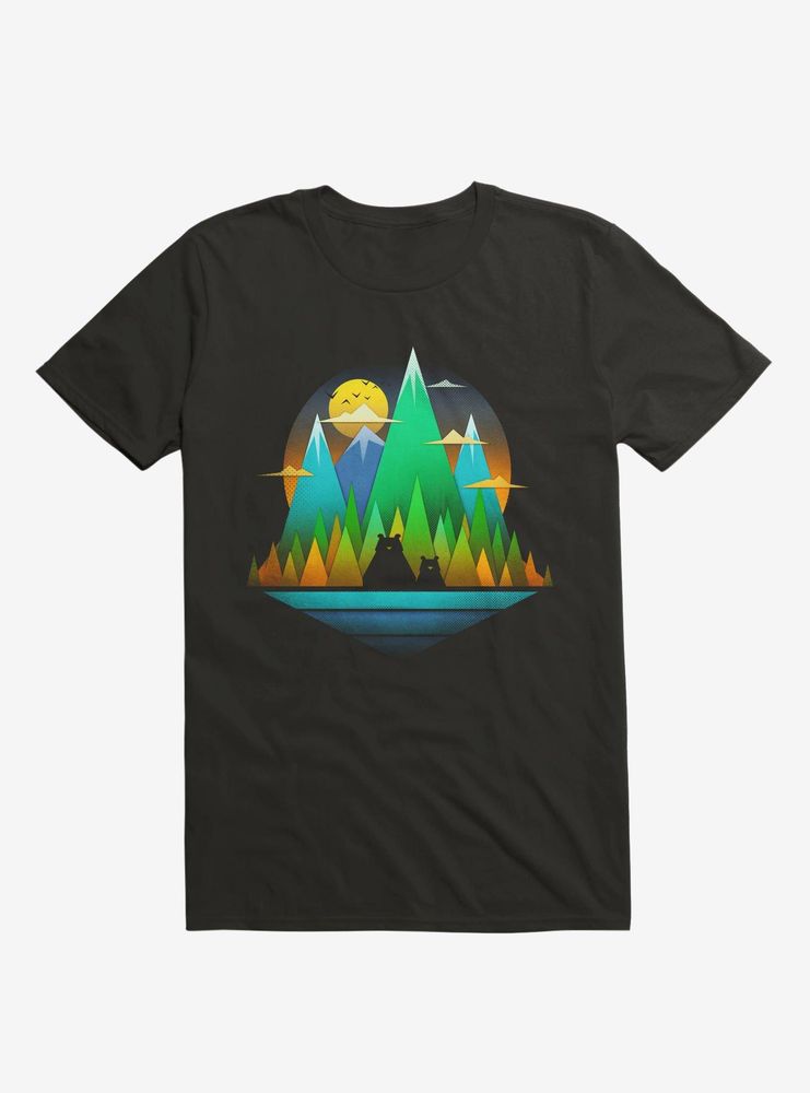 Geometric Landscape Bears T-Shirt